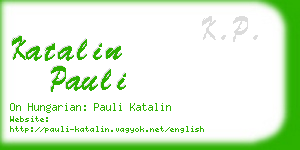 katalin pauli business card